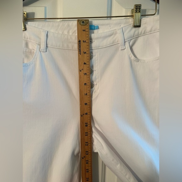 J. McLAUGHLIN Loris White Wide Leg Button Fly Cropped Stretch Jeans Size 8 CLEAN - Picture 4 of 9